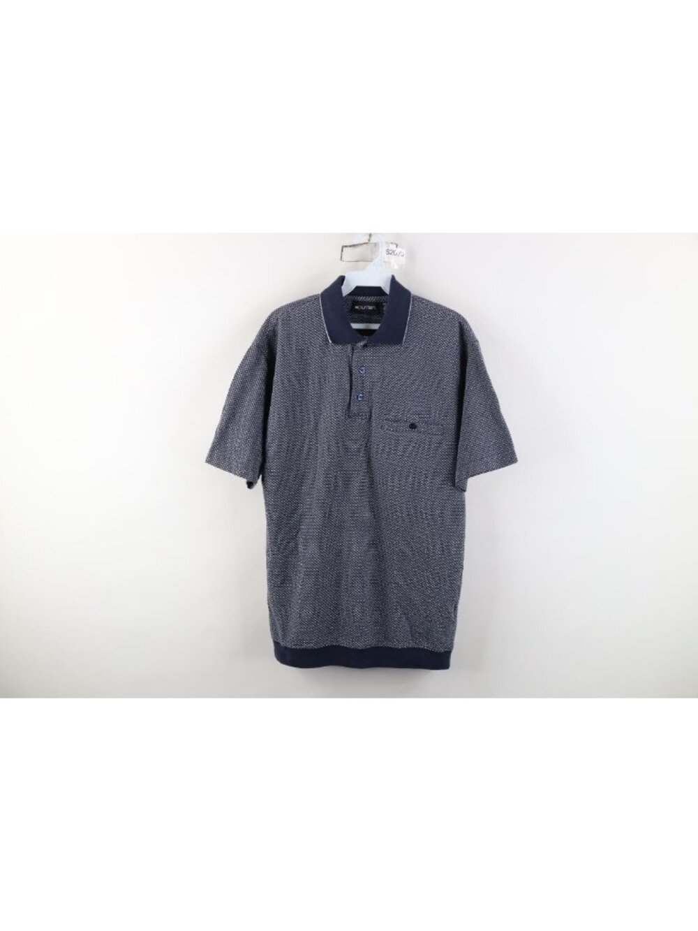 Vintage 90s Streetwear Mens Small Faded Geometric Knit Pullover Golf Polo Shirt